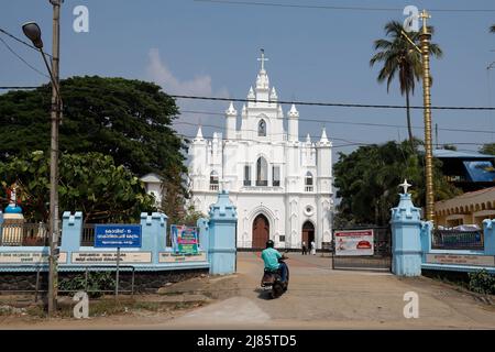 St.AntonyÕs Chiesa in Tangassery, Thangassery, Kerala, India. Foto Stock