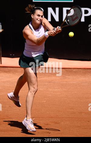 Roma, Italia. 13th maggio 2022. Arena Sabalenka (BLR) durante le finali del quarto contro Amanda Anisimova (USA) del torneo WTA Master 1000 internazionali BNL D'Italia al Foro Italico il 13 maggio 2022 Credit: Independent Photo Agency/Alamy Live News Foto Stock