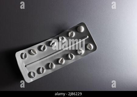 Ultima pillola in blister Foto Stock