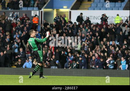 1st Gennaio 2013 - Calcio fa Cup - Aston Villa Vs. Città di Ipswich - Shay dato di Aston Villa celebra Ville obiettivo vincente (2-1) - Foto: Paul Roberts / Pathos. Foto Stock