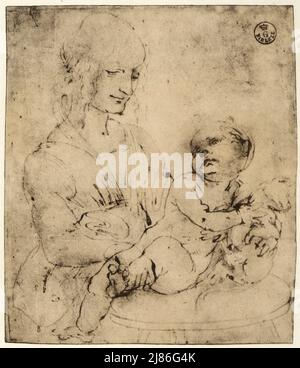 Madonna col Bambino con santi di Tintoretto, Jacopo Robutti (1518-94); Galleria e Museo Estense, Modena, Italia; Italiano, fuori copyright. Foto Stock