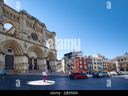 Spagna, Cuenca, Piazza principale della Cattedrale, 28 luglio 2015, Uno dei luoghi più belli della Spagna Foto Stock