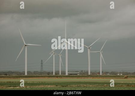 Little Cheyne Court Wind Farm, Kent, Regno Unito Foto Stock