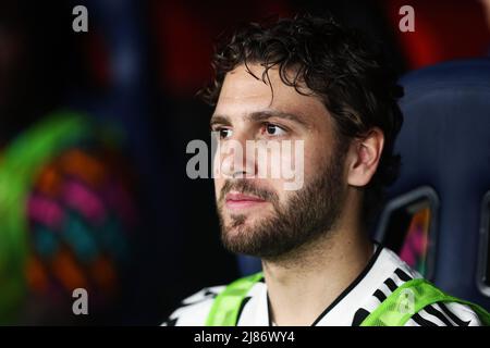 Manuel Locatelli della Juventus si presenta durante la Coppa Italia, finale di calcio tra Juventus FC e FC Internazionale il 11 maggio 2022 allo Stadio Olimpico di Roma - Foto: Federico Proietti/DPPI/LiveMedia Foto Stock