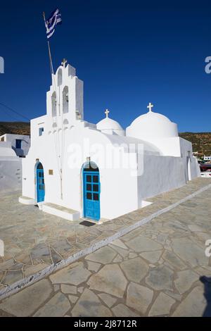 Churh a Kamares Beach, Sifnos, Isole Cicladi, Grecia, Foto Stock