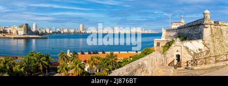 Vista panoramica della città di l'Avana a Cuba Foto Stock