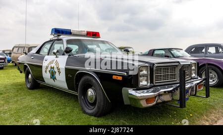 1978 Dodge Monaco, California Highway Patrol Car in mostra allo Scramble di aprile tenuto presso il Bicester Heritage Center il 23rd aprile 2022 Foto Stock