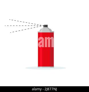 bomboletta spray isolata su sfondo bianco. Illustrazione vettoriale in stile piatto.EPS 10 Illustrazione Vettoriale