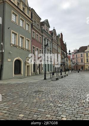 Muro di locazione nella città vecchia di Poznan, Polonia Foto Stock