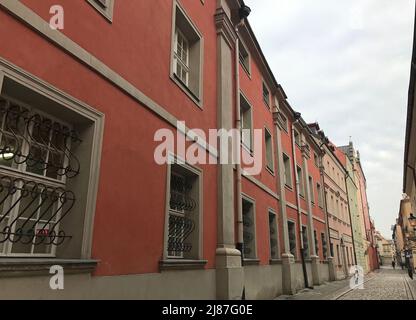 Storica via Klasztorna - Poznan, Polonia Foto Stock