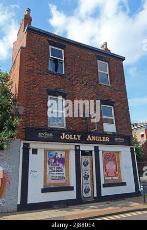 Hydes Brewery Jolly Angler, 47 Ducie St, Northern Quarter, Manchester, Inghilterra, UK, M1 2JW - chiuso e in pericolo di demolizione Foto Stock