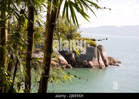 Ponta dos Ganchos Eco Resort, una struttura Relais & Chateau a Governador Celso Ramos, Santa Catarina, Brasile Foto Stock