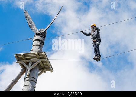 Parco di arrampicata a Fräkmüntegg, vicino alla città di Lucerna, Svizzera Foto Stock