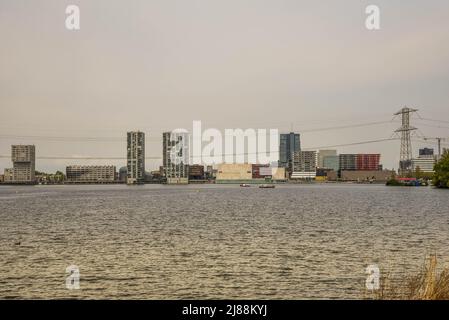 Almere, Paesi Bassi, maggio 2022. Lo skyline di Almere, Paesi Bassi. Foto di alta qualità Foto Stock