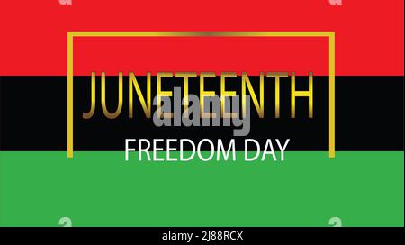 Giunettesimo Freedom Day background Design. Banner, poster, biglietto di auguri. Illustrazione vettoriale Illustrazione Vettoriale