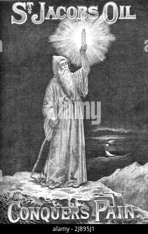 'S n. Jacobs Oil, Conquers Pain', 1888. Da, 'il grafico. Un quotidiano settimanale illustrato Volume38. Da luglio a dicembre, 1888'. Foto Stock