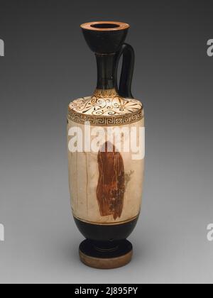 Lekythos (vaso d'olio), 445-440 BCE. Foto Stock