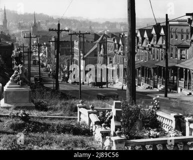 Strada a Betlemme. Pennsylvania. Foto Stock