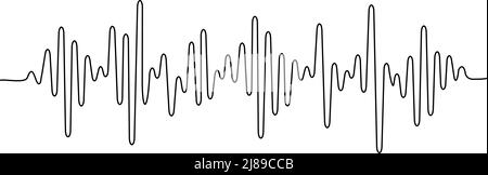 Concetto di acustica del suono, delle vibrazioni, delle onde acustiche Illustrazione Vettoriale