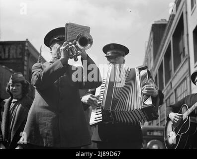 Trio. L'Esercito della salvezza, San Francisco, California. Foto Stock