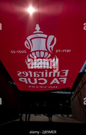 LONDRA, REGNO UNITO. MAGGIO 14th Wembley Stadium è stato raffigurato durante la finale della fa Cup tra Chelsea e Liverpool al Wembley Stadium di Londra sabato 14th maggio 2022. (Credit: Federico Maranesi | MI News) Credit: MI News & Sport /Alamy Live News Foto Stock