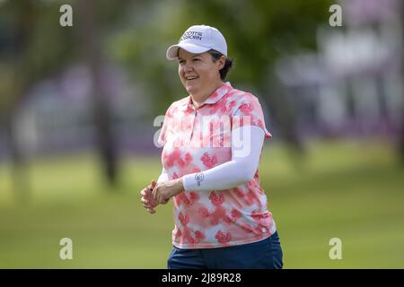 BANG KAPONG THAILANDIA - 12 maggio: Becky Brewerton del Galles sulla 1st buca durante il round 1st della serie del Team Aramco al Thai Country Club il 12 maggio 2022 a Bang Kapong, Thailandia (Foto di Orange Pictures) Foto Stock