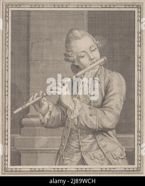 Giocatore di un flauto trasversale, 18th secolo. Foto Stock