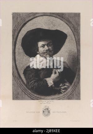 Ritratto di Wilhem van Heythuijsen, dopo Frans Hals, 1869. Foto Stock