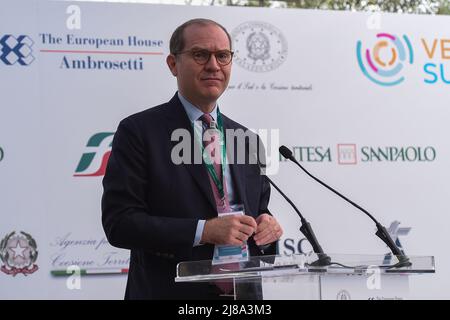 Sorrento, Italia. 14 maggio 2022. Massimiliano Giansanti Presidente, Confagricoltura all'edizione 1st di “verso Sud” organizzata dalla Casa europea - Ambrosetti a Sorrento, Napoli il 14 maggio 2022. Credit:Franco Romano/Alamy Live News Foto Stock