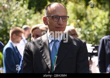 Sorrento, Italia. 14 maggio 2022. Enrico letta il segretario del Partito democratico all'edizione 1st del “verso Sud”, organizzata dalla Casa europea Ambrosetti a Sorrento, Napoli, il 14 maggio 2022. Credit:Franco Romano/Alamy Live News Foto Stock