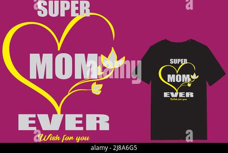 T-shirt del giorno della mamma Illustrazione Vettoriale