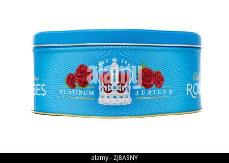 Cadbury Roses Limited Edition Platinum Jubilee Tin Foto Stock