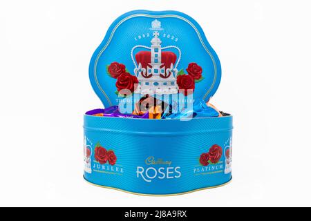 Cadbury Roses Limited Edition Platinum Jubilee Tin Foto Stock