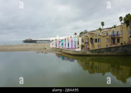 Case colorate a Capitola, California Foto Stock