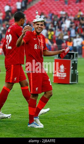 Londra, Regno Unito. 14th maggio 2022. LONDRA, INGHILTERRA - MAGGIO 14:Liverpool Luis Fernando Diaz Marulanda durante la finale di fa Cup tra Chelsea e Liverpool al Wembley Stadium, Londra, UK 14th Maggio, 2022 Credit: Action Foto Sport/Alamy Live News Foto Stock