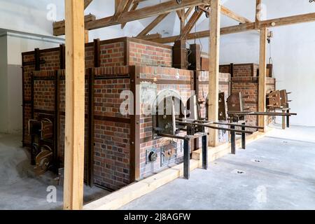 Germania Baviera Monaco di Baviera Dachau. Il campo di concentramento. Crematorio Foto Stock