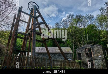 Attività minerarie a Snailbeach, Shropshire Foto Stock