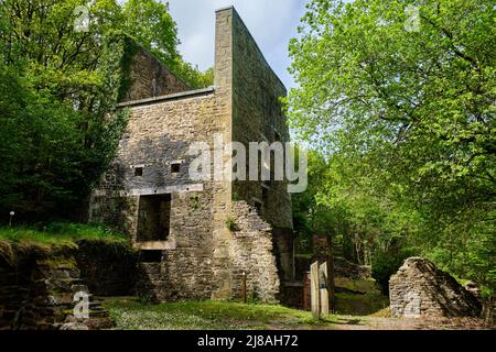 Pumping Engine House, attività mineraria a Snailbeach, Shropshire Foto Stock