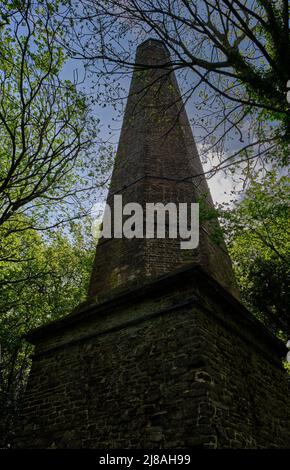 Riting Hill Chimney alle attività minerari a Snailbeach, Shropshire Foto Stock