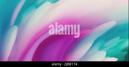 Rosa viola e blu turchese astratto sfumatura primavera colori sfondo con morbida grana trama e motivo ondulato in colorato banner header design Foto Stock