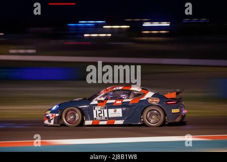 121 BURETTA Timoté, CAMPBELL Christopher, K-Worx, Porsche 718 Cayman GT4 RS Clubsport, in azione durante il round 2nd del Championnat de France FFSA GT 2022, dal 13 al 15 maggio sul circuito di Nevers Magny-Cours a Magny-Cours, Francia - Foto Alexandre Guillaumot / DPPI Foto Stock