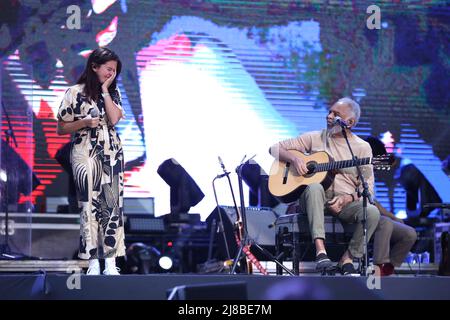 San Paolo, Brasile. 14th maggio 2022. Il cantante brasiliano Gilberto Gil durante il Mita Festival presso la Spark Arena, nella regione occidentale di São Paulo, sabato 14 maggio 2022. (Foto: Vanessa Carvalho/Brazil Photo Press) Credit: Brazil Photo Press/Alamy Live News Foto Stock