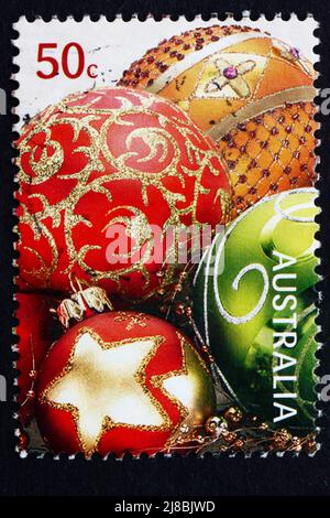 AUSTRALIA - CIRCA 2008: Un francobollo stampato in Australia mostra Baubles, decorazione di Natale, circa 2008 Foto Stock