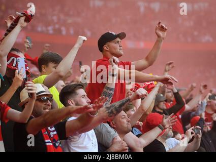 Londra, Regno Unito. 14th maggio 2022. 14 maggio 2022 - Chelsea v Liverpool - Emirates fa Cup Final - Wembley Stadium i tifosi di Liverpool festeggiano la vittoria della fa Cup 6-5 nel calcio di punizione. Picture Credit : Credit: Mark Pain/Alamy Live News Foto Stock