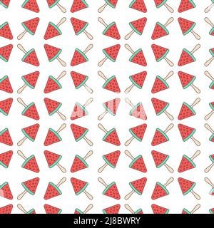 Gelato senza giunture pezzo di cocomero Illustrazione Vettoriale