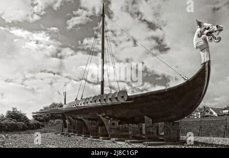 Vichinga a Pegwell Bay Cliffsend Ramsgate Kent UK Foto Stock