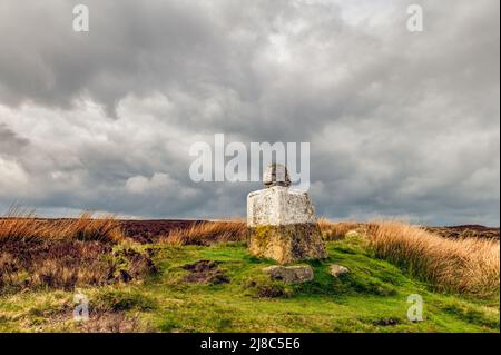 Fat Betty ha anche chiamato la Croce Bianca su Danby High Moor nel North Yorkshire Foto Stock