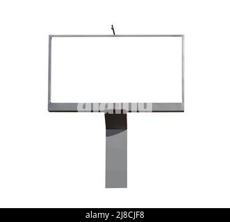 Mockup affissioni. Strada vuota cartellone per poster pubblicitari all'aperto isolato su sfondo bianco. Modello pubblicità vuota con spazio per la copia Foto Stock