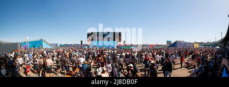 , Ambiente podio, durante l'ePrix di Berlino 2022, 5th meeting del Campionato Mondiale di Formula e ABB FIA 2021-22, sul circuito di Via dell'Aeroporto Tempelhof dal 13 al 15 maggio, a Berlino - Foto Frédéric le Floch / DPPI Foto Stock