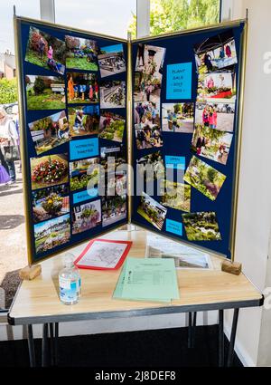 East Budleigh in Bloom Plant sale Display Board. Foto Stock